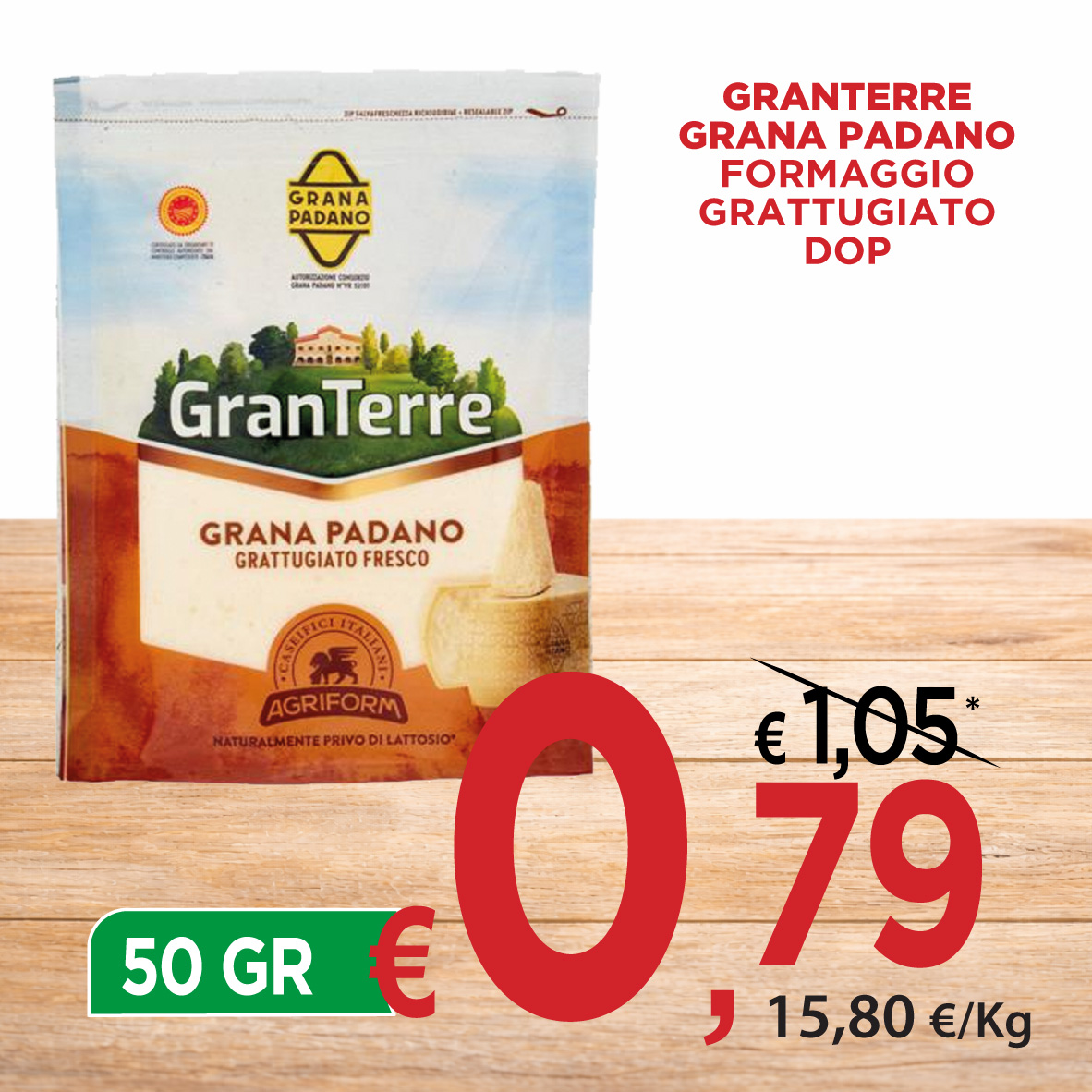 GranTerre Grana Padano Grattugiato DOP