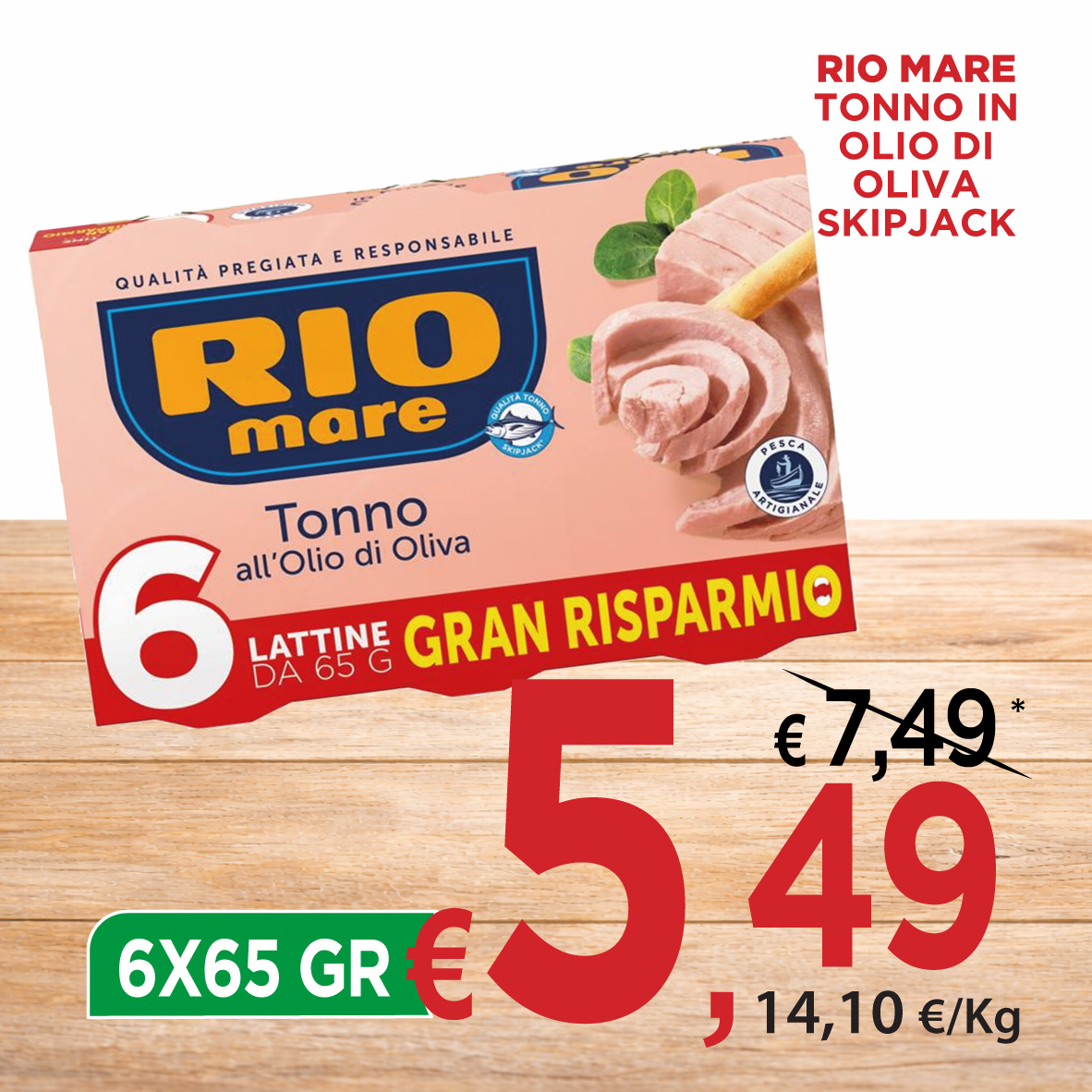 Rio Mare Tonno in Olio di Oliva Skipjack
